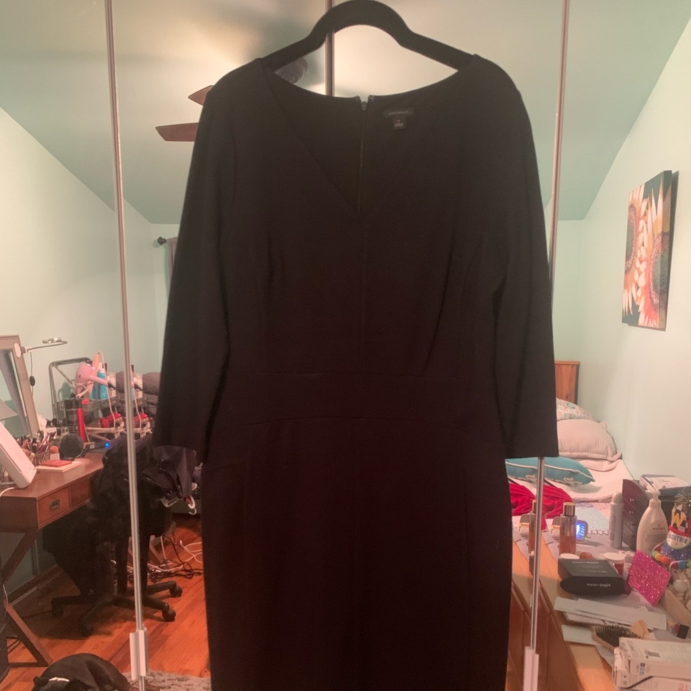 Ann Taylor Black knee length fitted dress